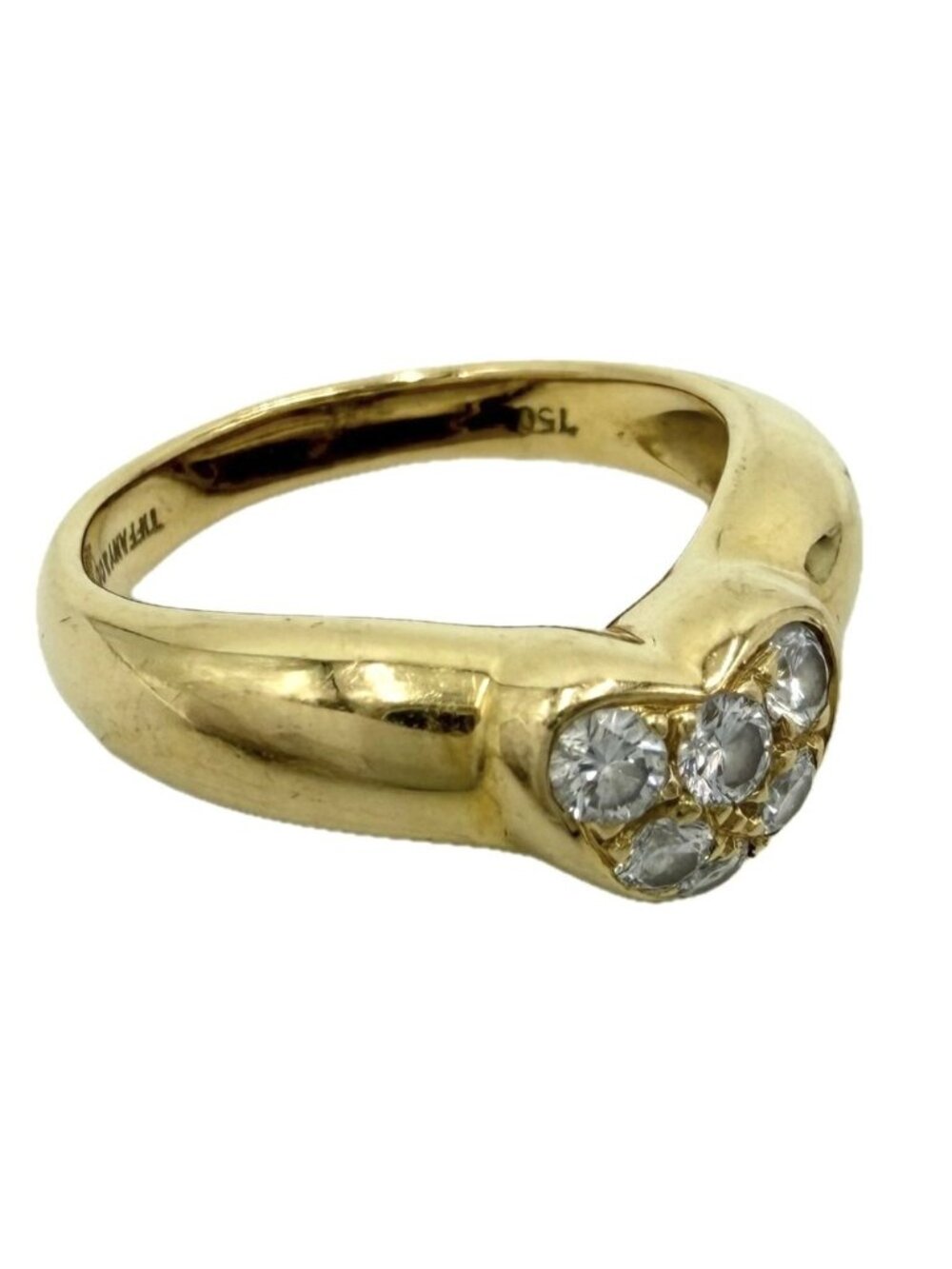 Tiffany & Co Ring Heart Friendship YG 18k Yellow Gold Diamond